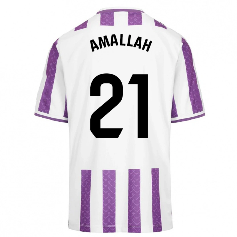 Danxen Niño Camiseta Selim Amallah #21 Morado Blanco 1ª Equipación 2025/26 La Camisa