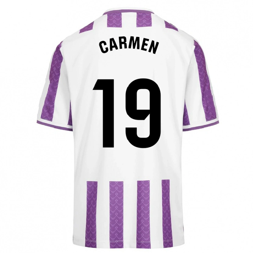 Danxen Niño Camiseta Carmen García Morquecho #19 Morado Blanco 1ª Equipación 2025/26 La Camisa