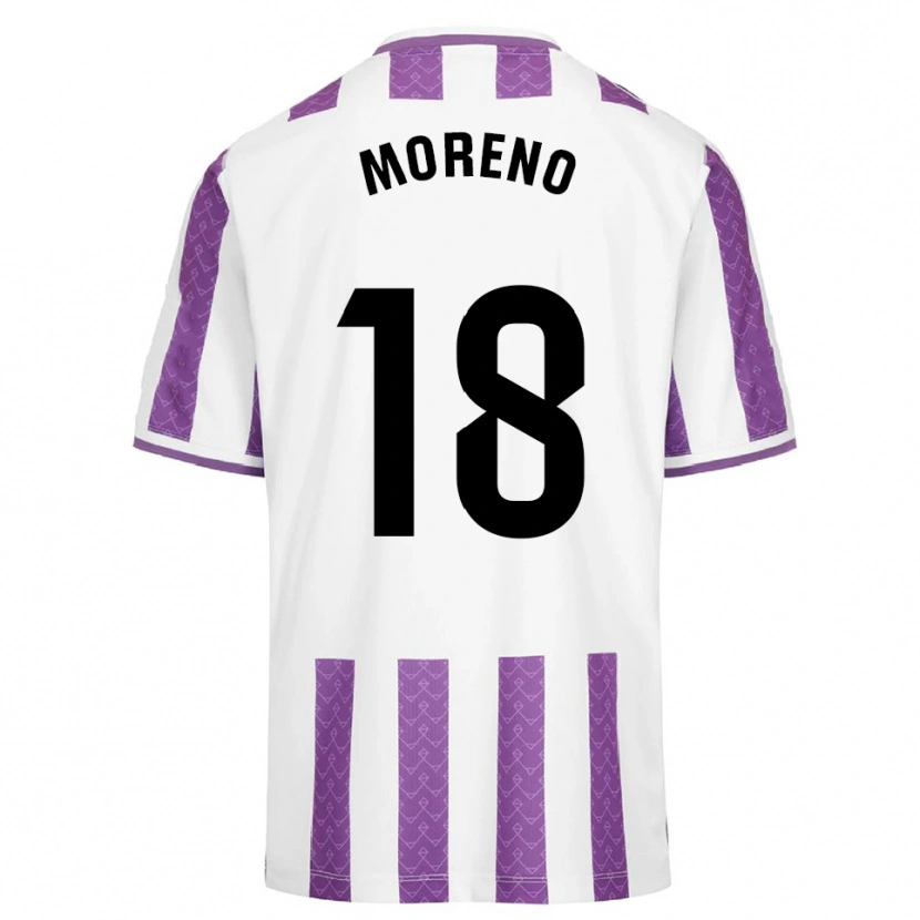 Danxen Niño Camiseta Xavi Moreno #18 Morado Blanco 1ª Equipación 2025/26 La Camisa