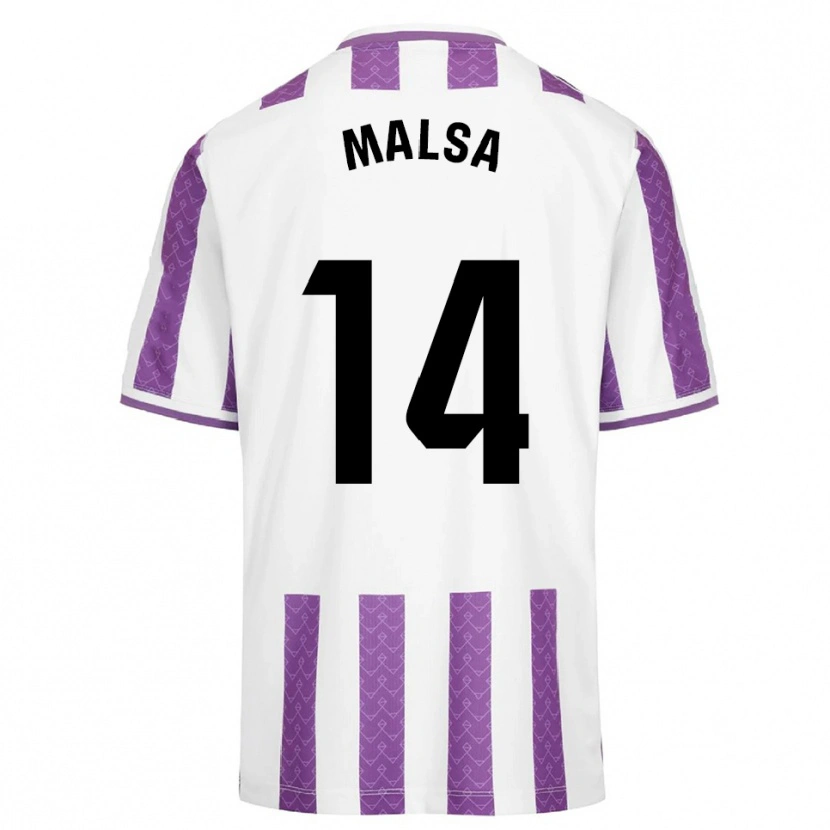 Danxen Niño Camiseta Mickaël Malsa #14 Morado Blanco 1ª Equipación 2025/26 La Camisa