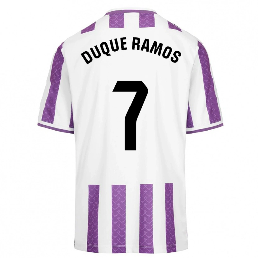 Danxen Niño Camiseta Carmen Duque Ramos #7 Morado Blanco 1ª Equipación 2025/26 La Camisa