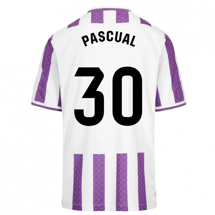 Danxen Niño Camiseta Adrián Pascual #30 Morado Blanco 1ª Equipación 2025/26 La Camisa