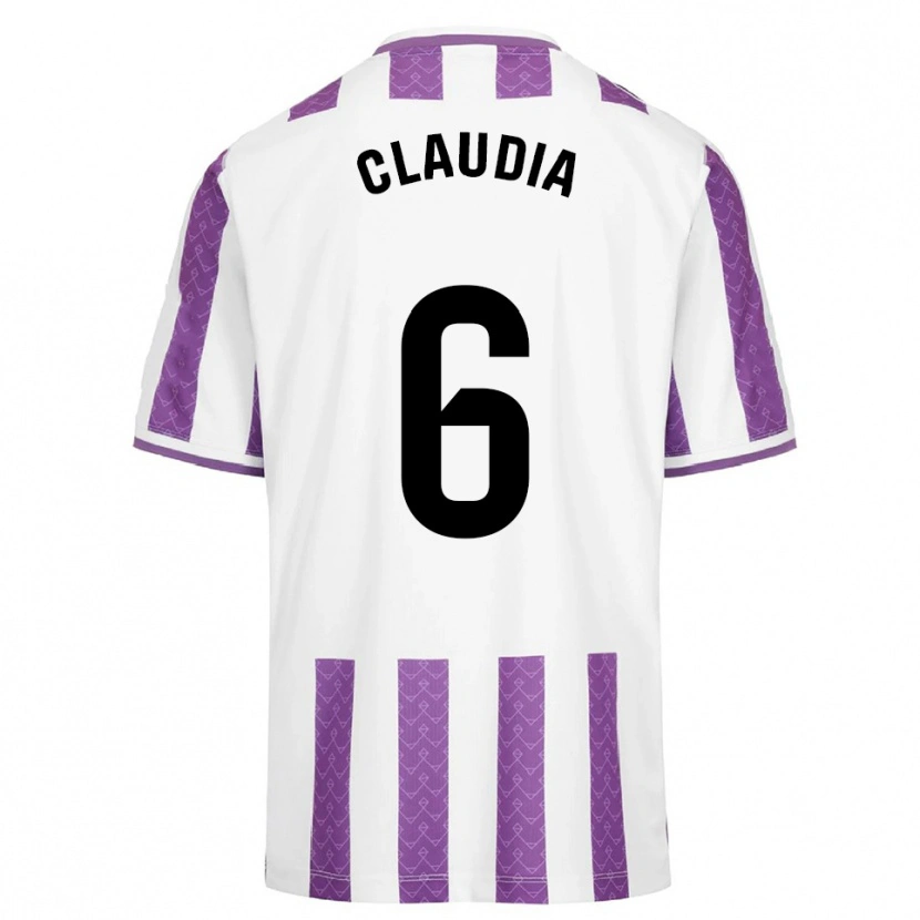 Danxen Niño Camiseta Claudia Gómez Villagrá #6 Morado Blanco 1ª Equipación 2025/26 La Camisa