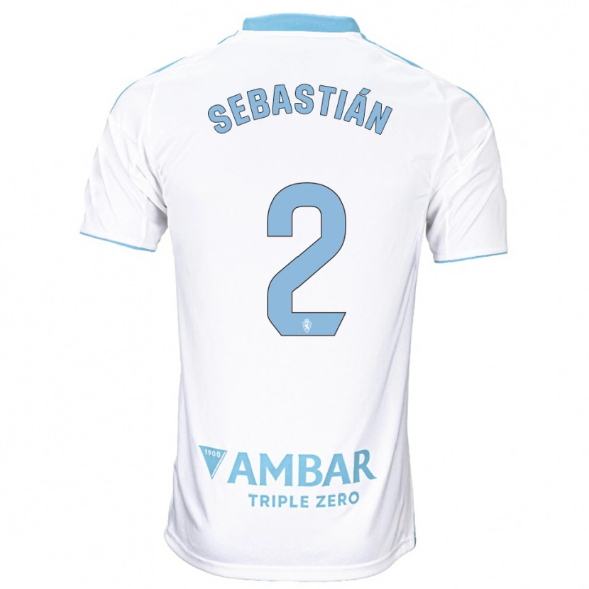 Danxen Niño Camiseta Juan Sebastián #2 Blanco Celeste 1ª Equipación 2025/26 La Camisa