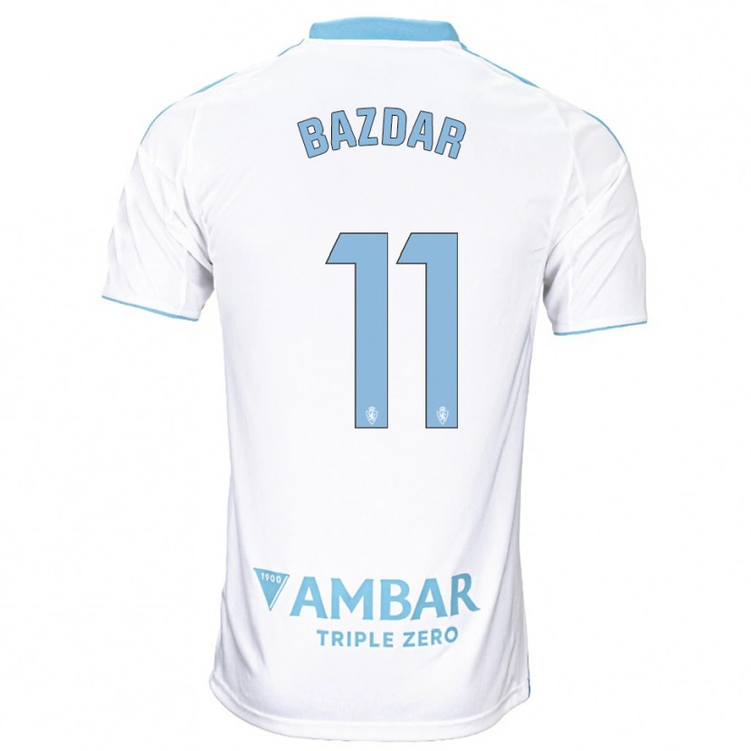 Danxen Niño Camiseta Samed Bazdar #11 Blanco Celeste 1ª Equipación 2025/26 La Camisa