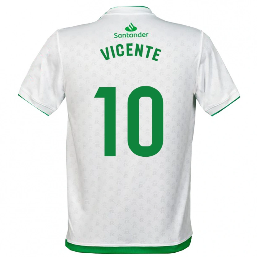 Danxen Niño Camiseta Iñigo Vicente #10 Verde Blanco 1ª Equipación 2025/26 La Camisa
