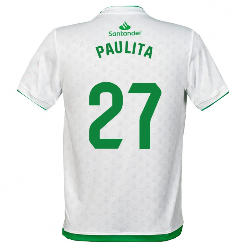 Danxen Niño Camiseta Paula García Hontañón #27 Verde Blanco 1ª Equipación 2025/26 La Camisa