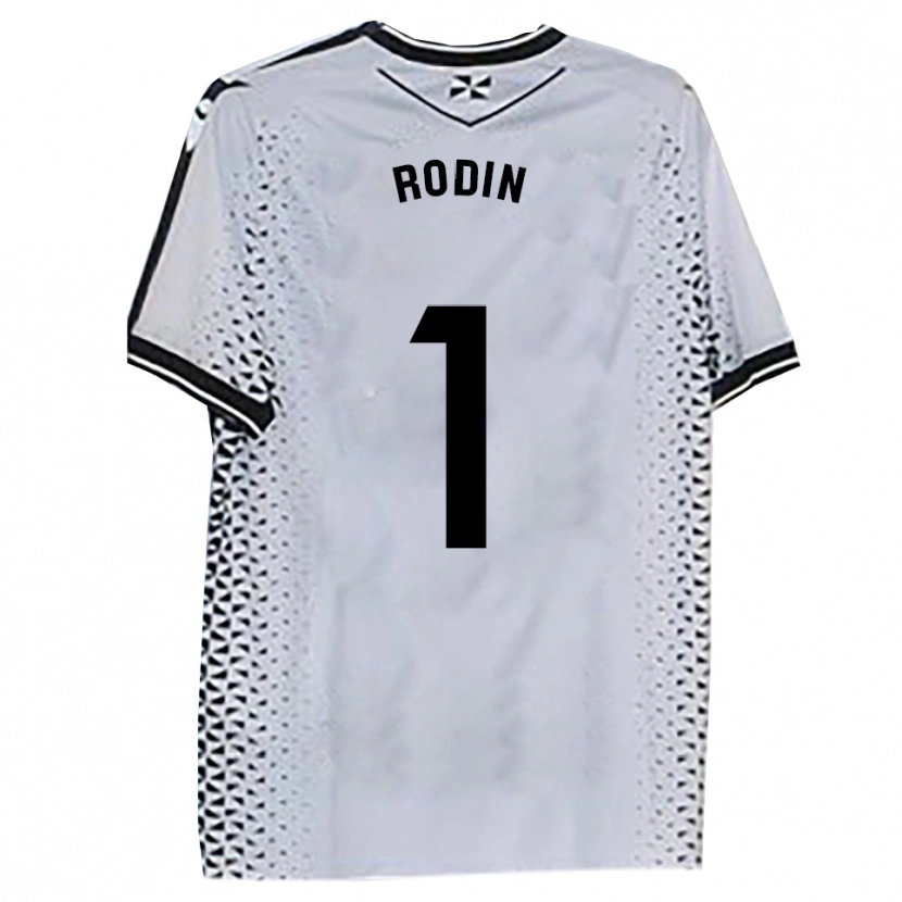Danxen Niño Camiseta Antonio Rodin #1 Blanco Negro 1ª Equipación 2025/26 La Camisa