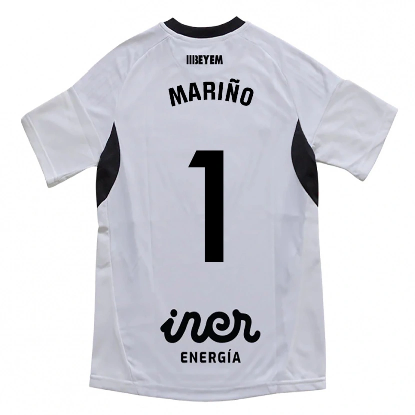 Danxen Niño Camiseta Diego Mariño #1 Blanco Morado 1ª Equipación 2025/26 La Camisa