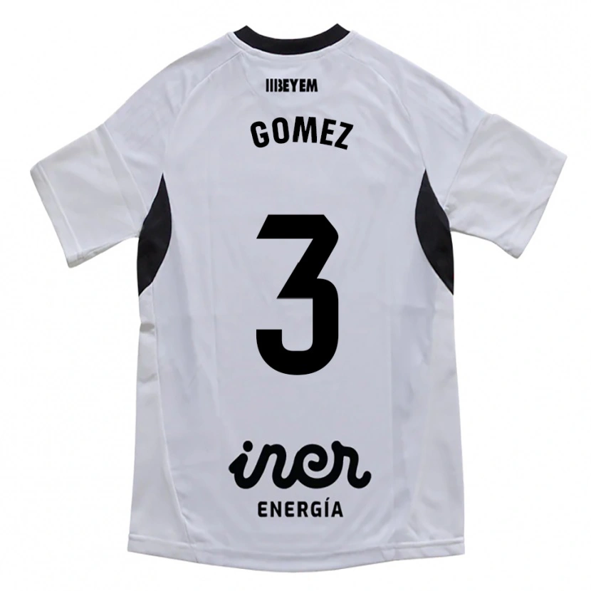 Danxen Niño Camiseta Jonathan Gómez #3 Blanco Morado 1ª Equipación 2025/26 La Camisa