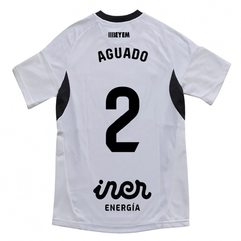 Danxen Niño Camiseta Lorenzo Aguado #2 Blanco Morado 1ª Equipación 2025/26 La Camisa