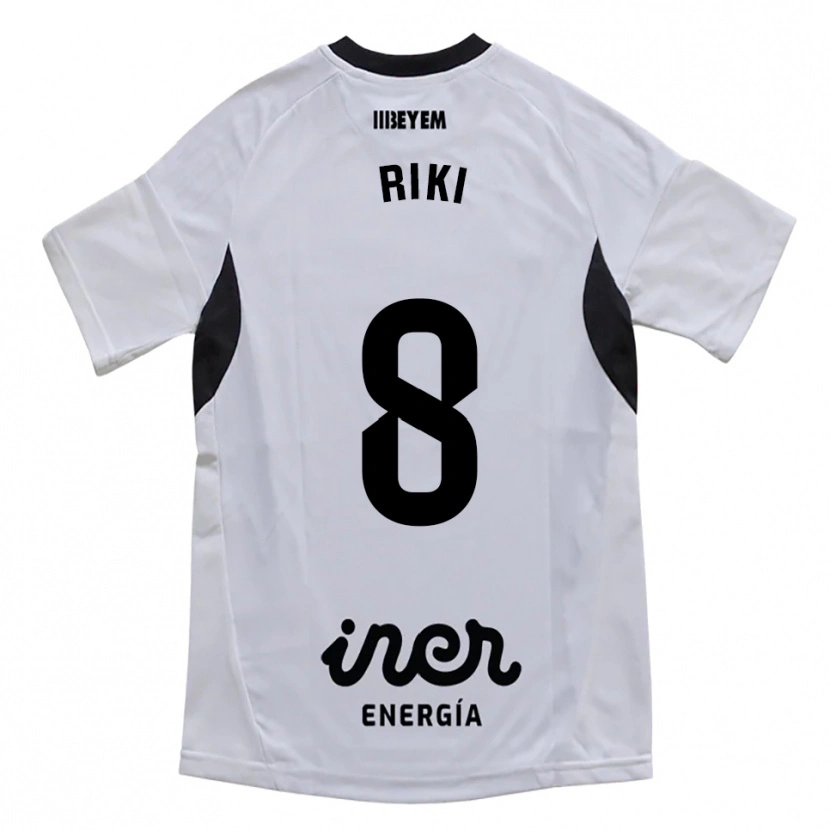 Danxen Niño Camiseta Riki Rodríguez #8 Blanco Morado 1ª Equipación 2025/26 La Camisa