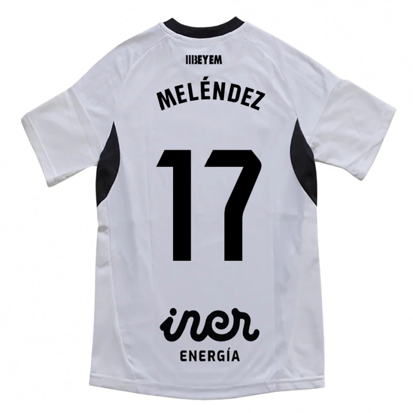 Danxen Niño Camiseta Ale Meléndez #17 Blanco Morado 1ª Equipación 2025/26 La Camisa