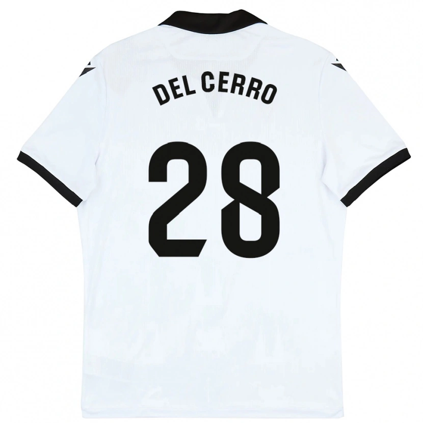 Danxen Niño Camiseta Saúl Del Cerro #28 Blanco Negro 1ª Equipación 2025/26 La Camisa