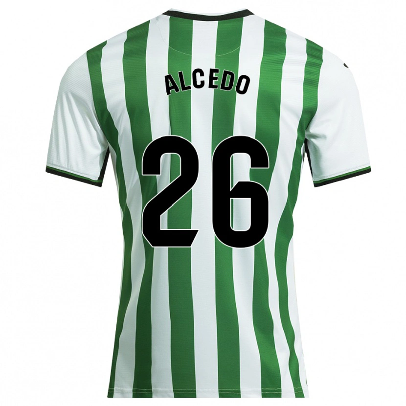 Danxen Niño Camiseta Juan María Alcedo #26 Blanco Verde 1ª Equipación 2025/26 La Camisa