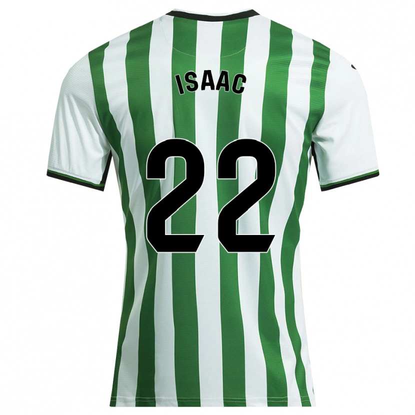 Danxen Niño Camiseta Carlos Isaac #22 Blanco Verde 1ª Equipación 2025/26 La Camisa