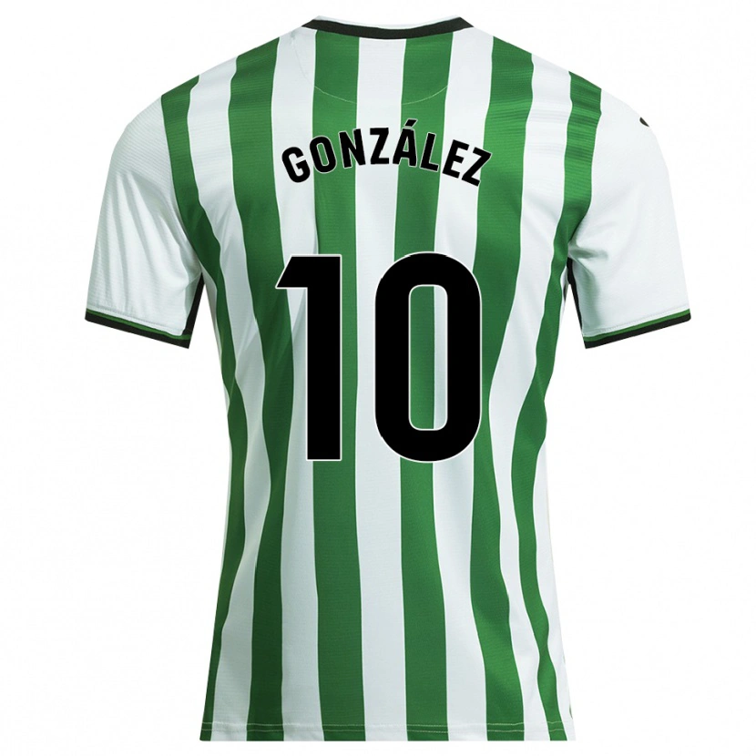 Danxen Niño Camiseta Jacobo González #10 Blanco Verde 1ª Equipación 2025/26 La Camisa