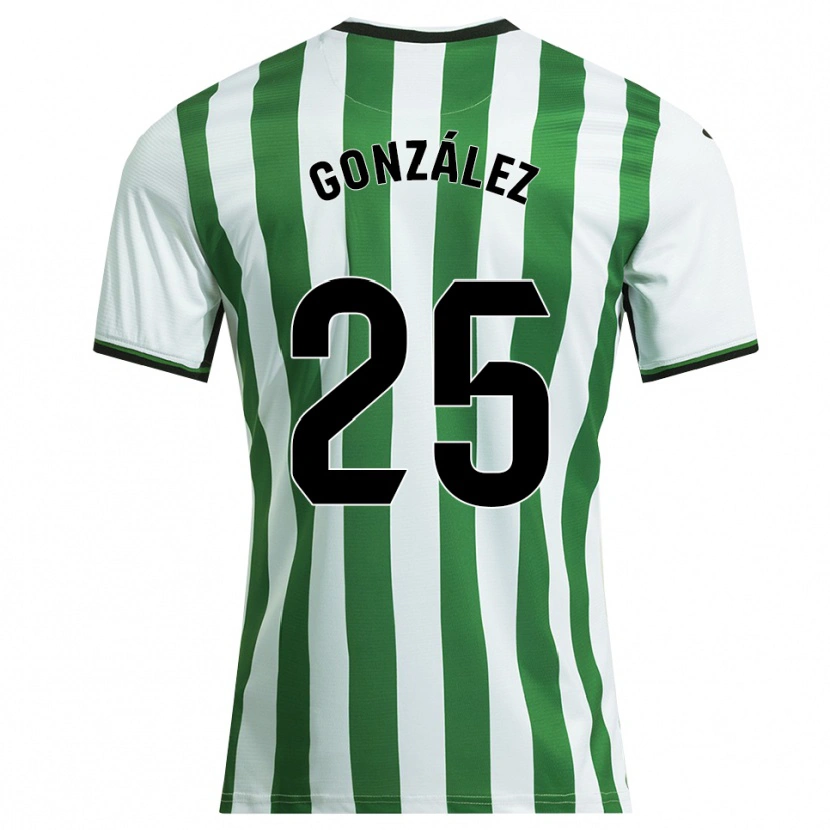 Danxen Niño Camiseta Dani González #25 Blanco Verde 1ª Equipación 2025/26 La Camisa