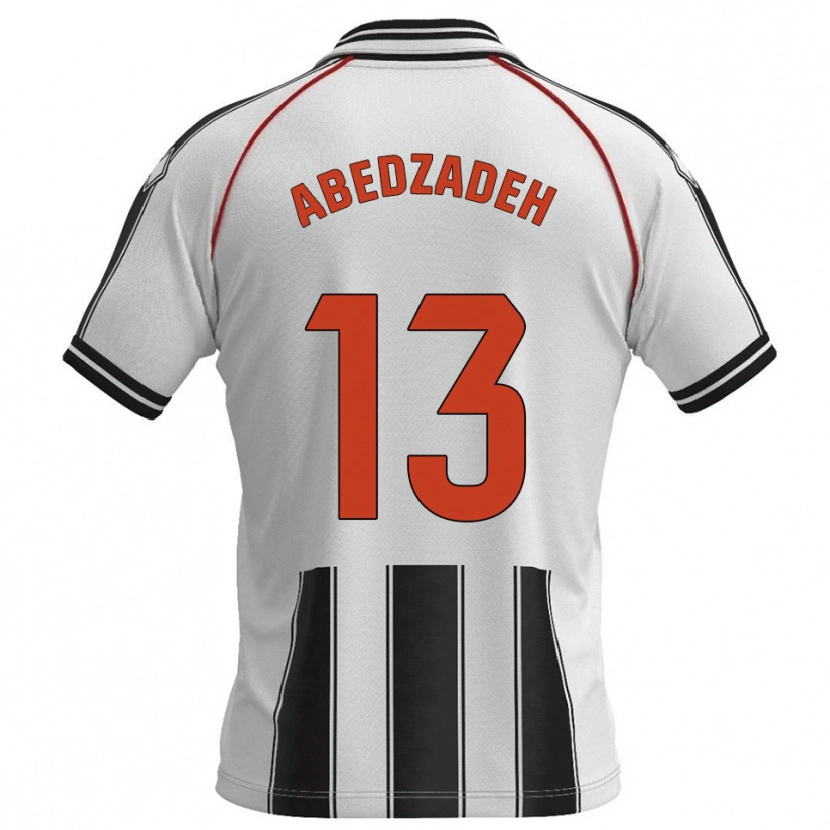 Danxen Niño Camiseta Amir Abedzadeh #13 Blanco Negro 1ª Equipación 2025/26 La Camisa