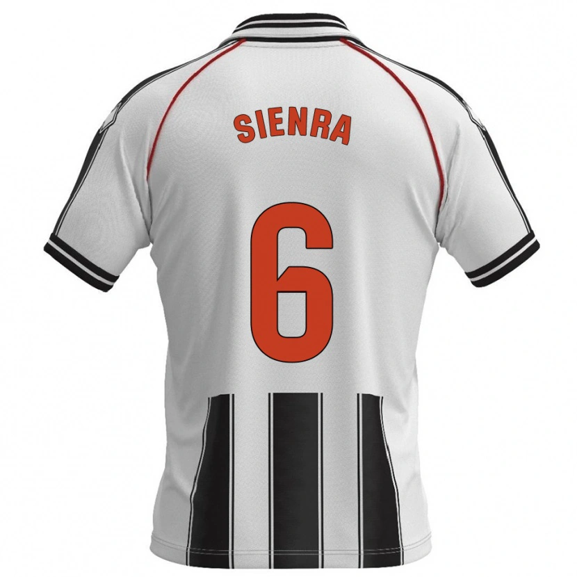 Danxen Niño Camiseta Agustín Sienra #6 Blanco Negro 1ª Equipación 2025/26 La Camisa