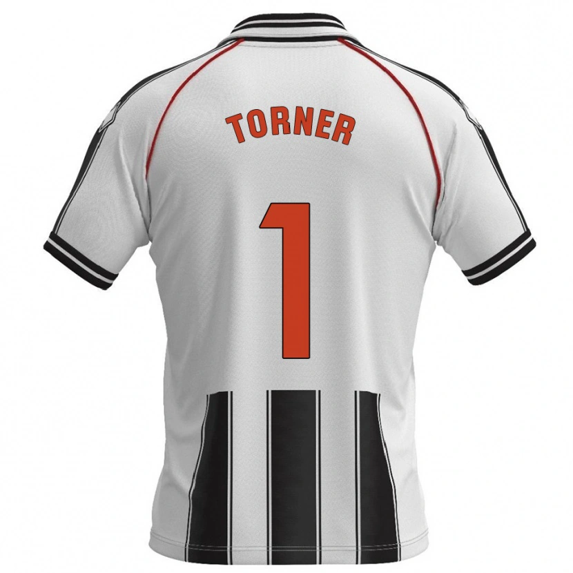 Danxen Niño Camiseta Sergi Torner #1 Blanco Negro 1ª Equipación 2025/26 La Camisa