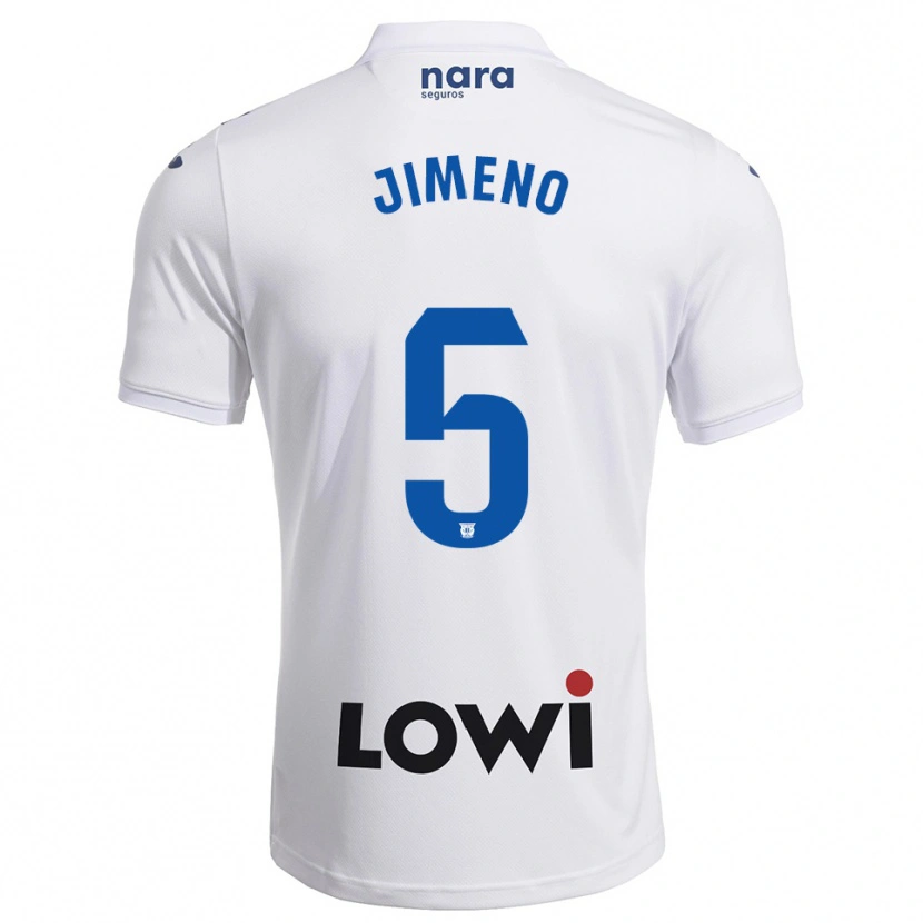 Danxen Niño Camiseta Luis Jimeno #5 Blanco Marino 1ª Equipación 2025/26 La Camisa