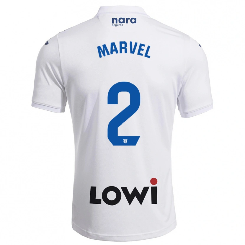 Danxen Niño Camiseta Marvel #2 Blanco Marino 1ª Equipación 2025/26 La Camisa