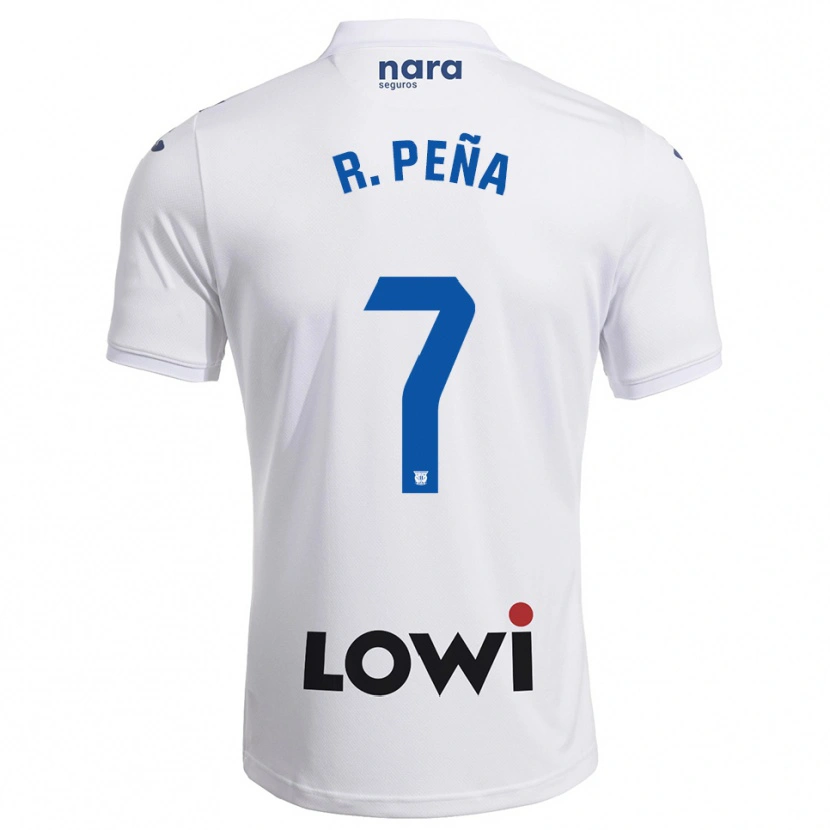 Danxen Niño Camiseta Rubén Peña #7 Blanco Marino 1ª Equipación 2025/26 La Camisa