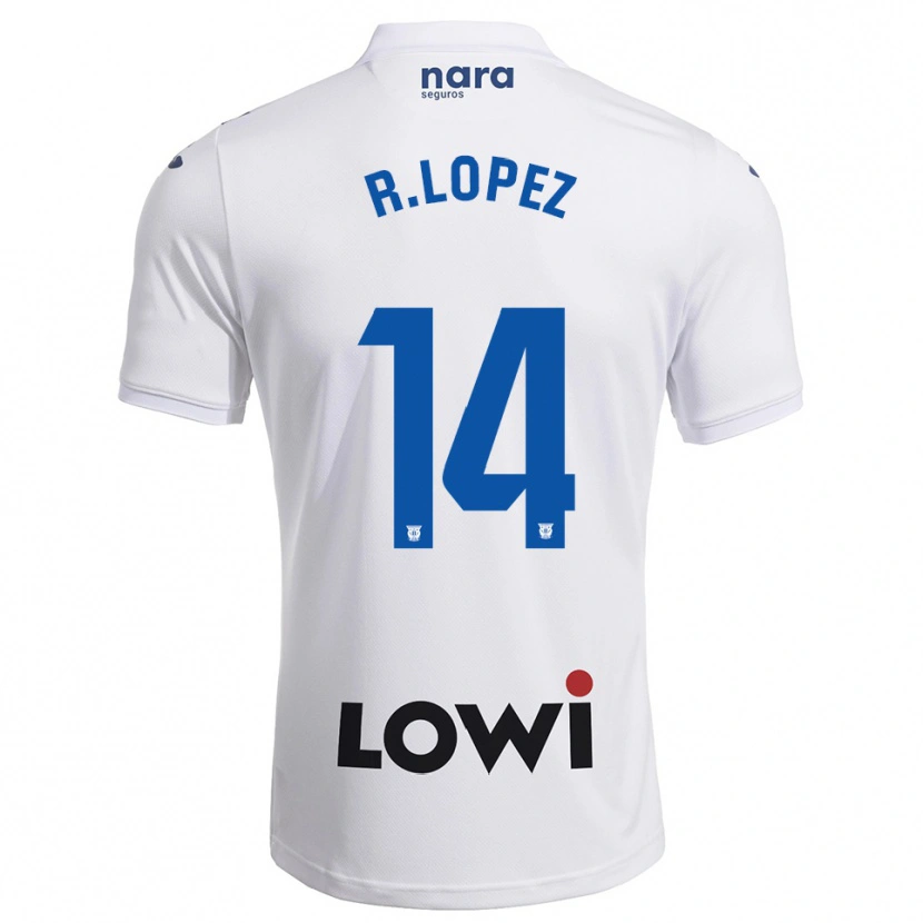 Danxen Niño Camiseta Roberto López #14 Blanco Marino 1ª Equipación 2025/26 La Camisa