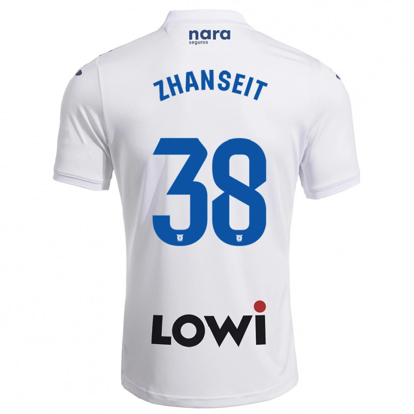 Danxen Niño Camiseta Sultan Zhanseit #38 Blanco Marino 1ª Equipación 2025/26 La Camisa