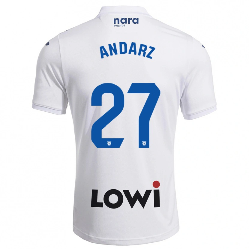 Danxen Niño Camiseta Nima Andarz #27 Blanco Marino 1ª Equipación 2025/26 La Camisa