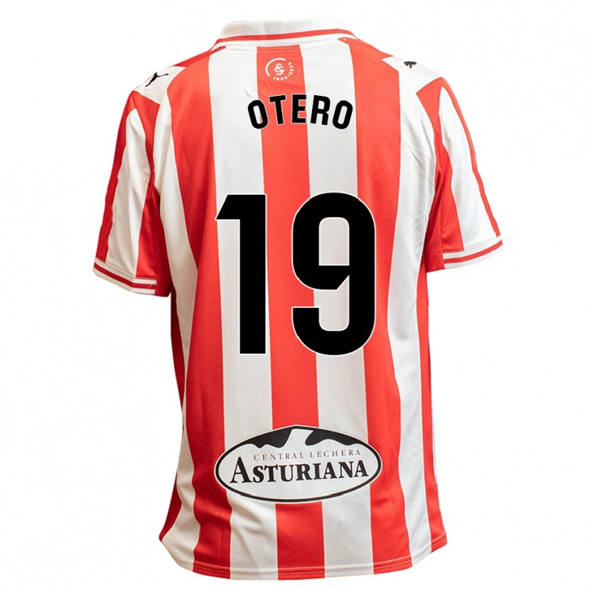 Danxen Niño Camiseta Juan Otero #19 Blanco Rojo 1ª Equipación 2025/26 La Camisa