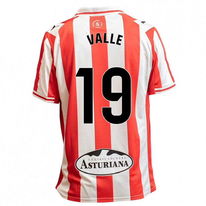 Danxen Niño Camiseta Lucía Valle Blanco #19 Blanco Rojo 1ª Equipación 2025/26 La Camisa