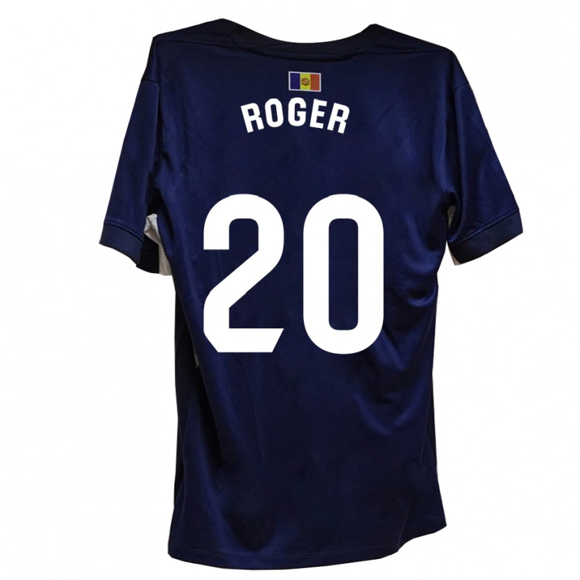 Danxen Niño Camiseta Roger #20 Azul Marino Blanco 1ª Equipación 2025/26 La Camisa