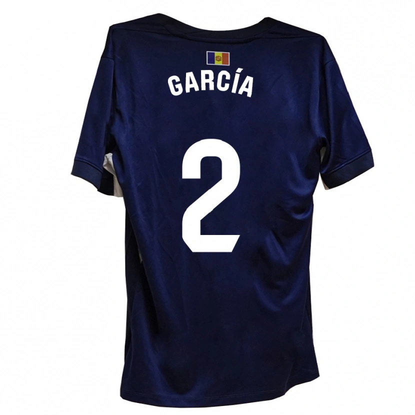 Danxen Niño Camiseta Cerni García #2 Azul Marino Blanco 1ª Equipación 2025/26 La Camisa