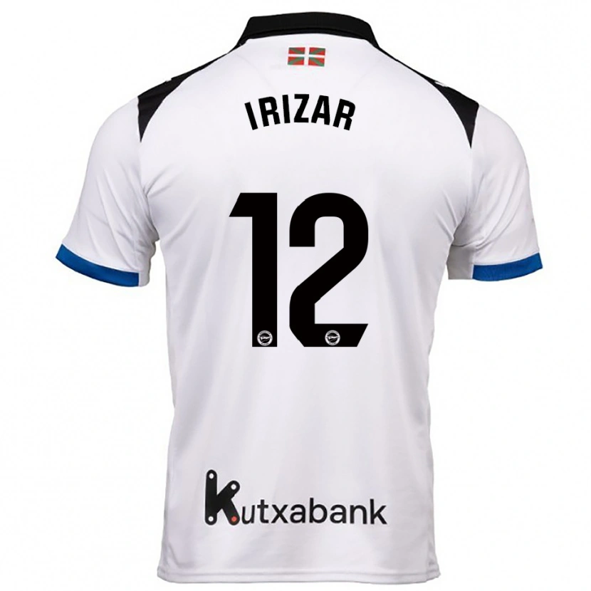 Danxen Niño Camiseta Manex Irizar #12 Blanco Azul 2ª Equipación 2025/26 La Camisa