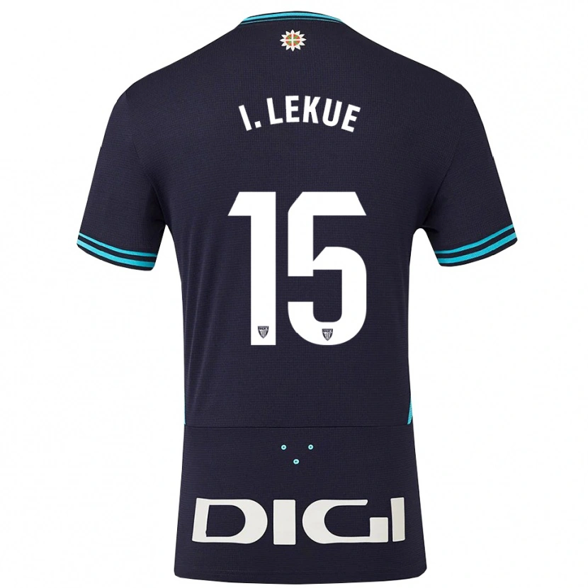 Danxen Niño Camiseta Iñigo Lekue #15 Azul Marino Celeste 2ª Equipación 2025/26 La Camisa