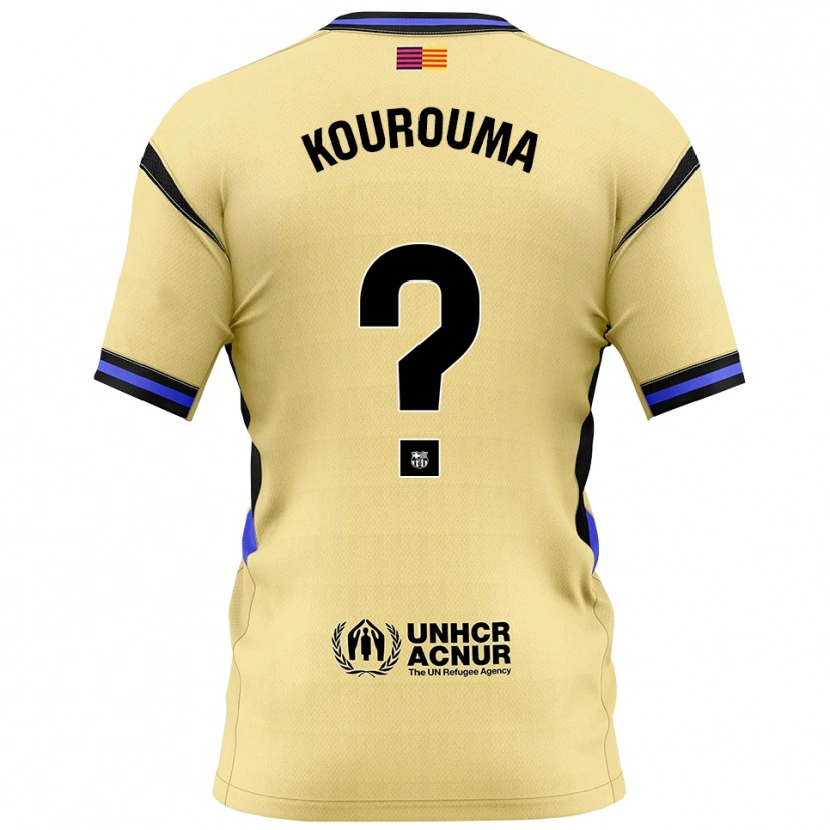 Danxen Niño Camiseta Baba Kourouma #0 Amarillo Negro 2ª Equipación 2025/26 La Camisa