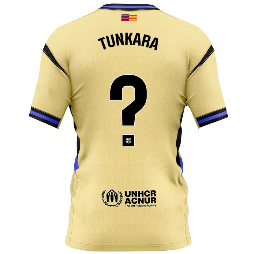 Danxen Niño Camiseta Ebrima Tunkara #0 Amarillo Negro 2ª Equipación 2025/26 La Camisa