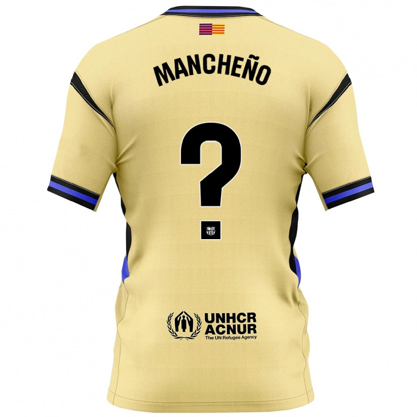 Danxen Niño Camiseta Pol Mancheño #0 Amarillo Negro 2ª Equipación 2025/26 La Camisa