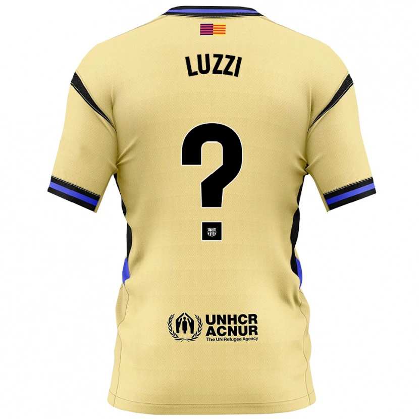 Danxen Niño Camiseta Fabian Luzzi #0 Amarillo Negro 2ª Equipación 2025/26 La Camisa