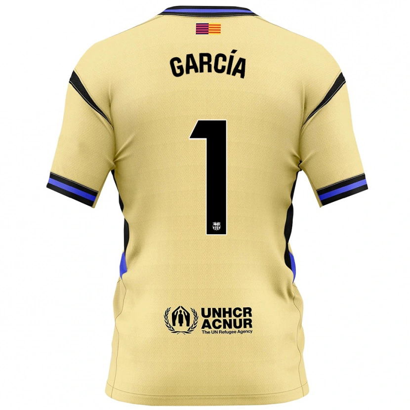 Danxen Niño Camiseta Joan García #1 Amarillo Negro 2ª Equipación 2025/26 La Camisa