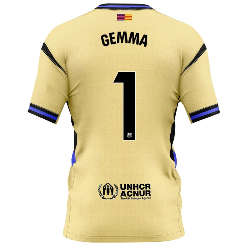 Danxen Niño Camiseta Gemma Font #1 Amarillo Negro 2ª Equipación 2025/26 La Camisa