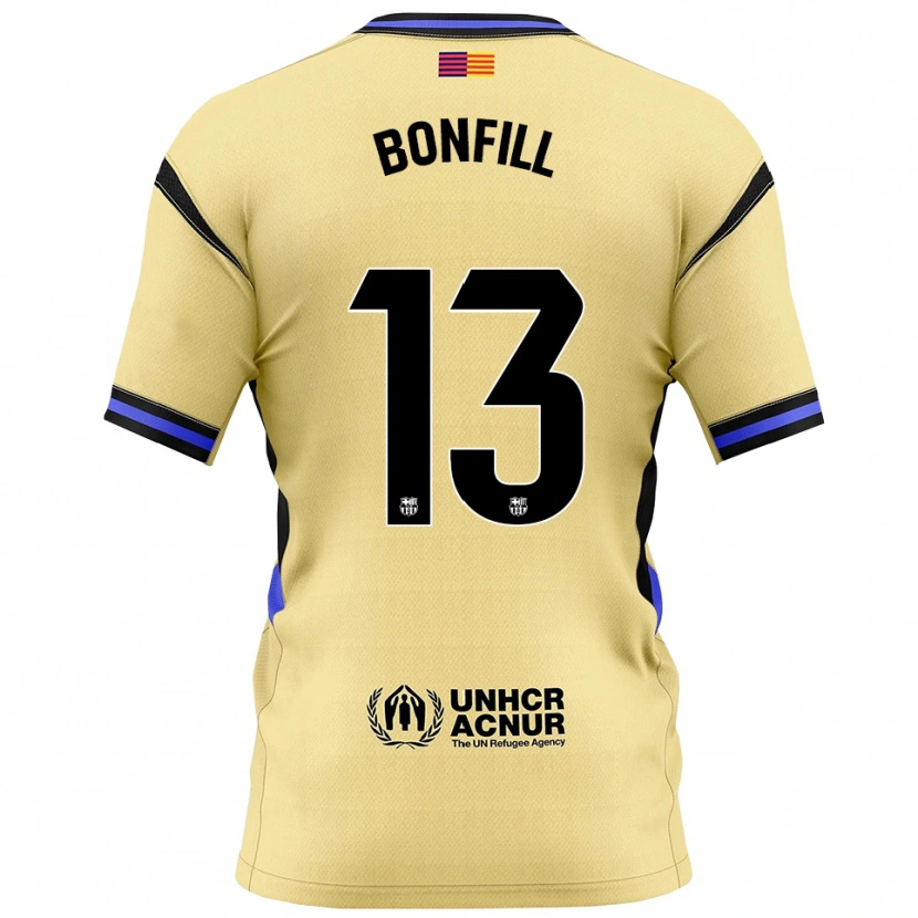 Danxen Niño Camiseta Max Bonfill #13 Amarillo Negro 2ª Equipación 2025/26 La Camisa