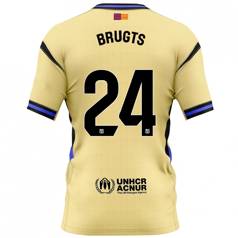 Danxen Niño Camiseta Esmee Brugts #24 Amarillo Negro 2ª Equipación 2025/26 La Camisa