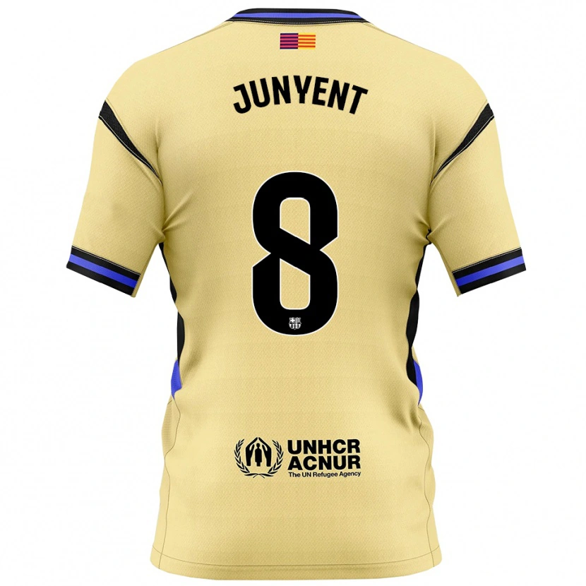 Danxen Niño Camiseta Quim Junyent #8 Amarillo Negro 2ª Equipación 2025/26 La Camisa