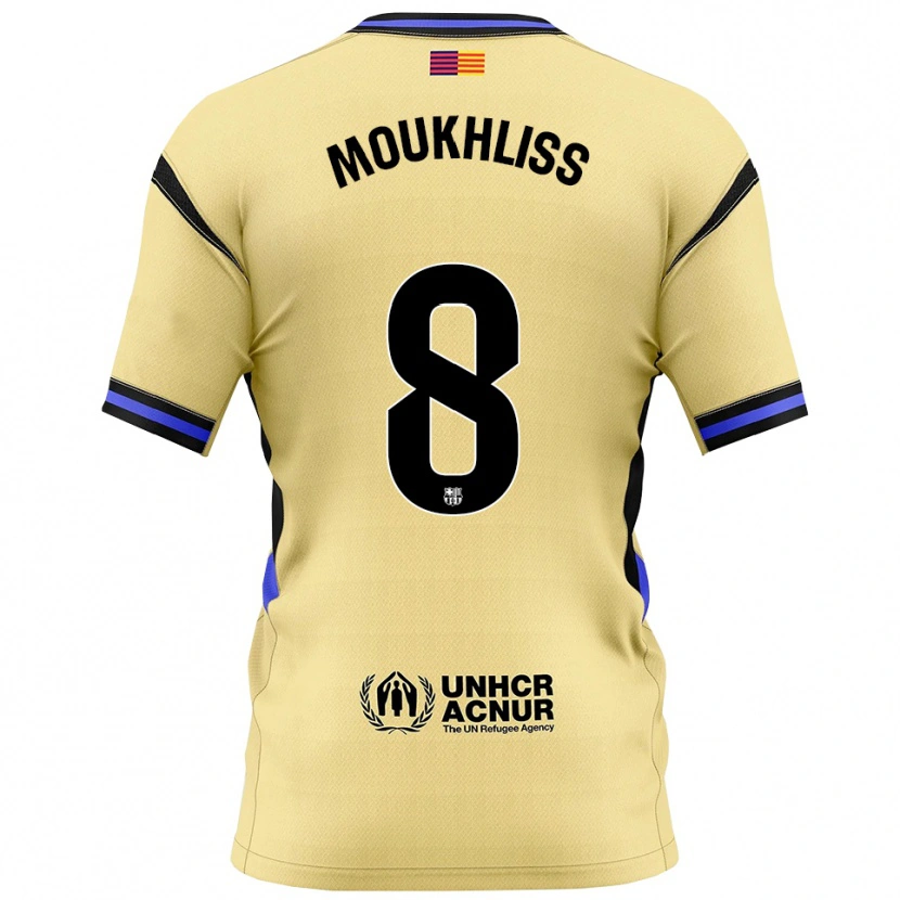 Danxen Niño Camiseta Moha Moukhliss #8 Amarillo Negro 2ª Equipación 2025/26 La Camisa