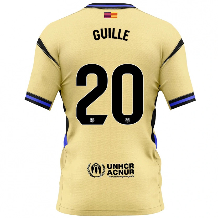 Danxen Niño Camiseta Guille Fernández #20 Amarillo Negro 2ª Equipación 2025/26 La Camisa