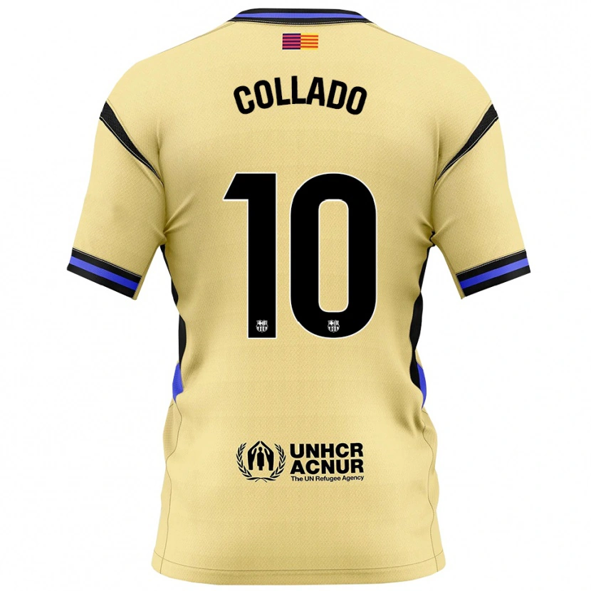 Danxen Niño Camiseta Alex Collado #10 Amarillo Negro 2ª Equipación 2025/26 La Camisa