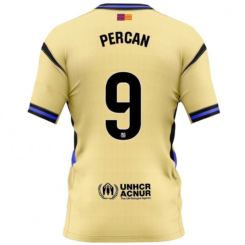 Danxen Niño Camiseta Diego Percan #9 Amarillo Negro 2ª Equipación 2025/26 La Camisa